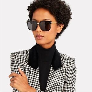 NWT Bottega Veneta Black Gold Sunglasses BV1083SA 57MM
